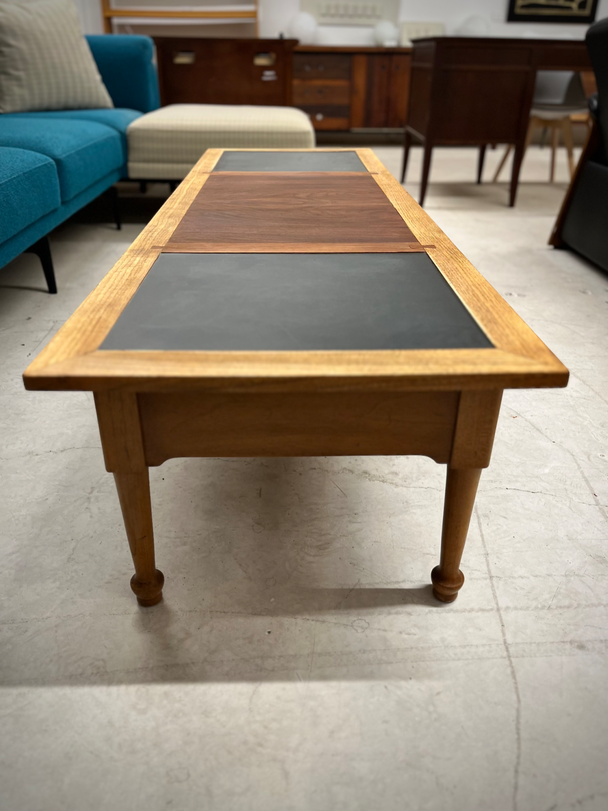 American Furniture of Martinsville Walnut Coffee Table - Image 5