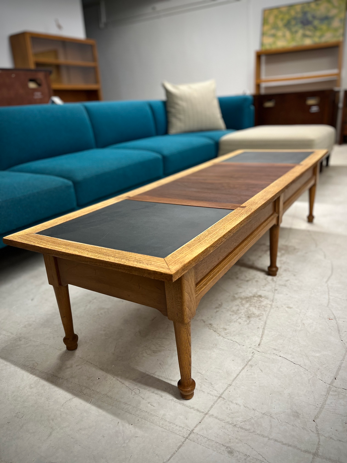 American Furniture of Martinsville Walnut Coffee Table - Image 3