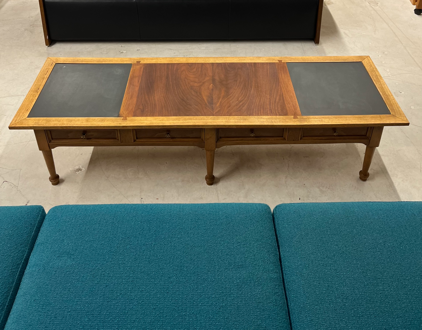 American Furniture of Martinsville Walnut Coffee Table - Image 2