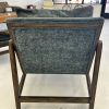 West Elm MCM Wood Blue Lounge Chairs - Image 3