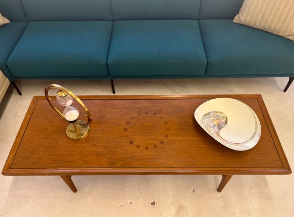 Drexel Declaration Walnut & Rosewood Coffee Table With End Table