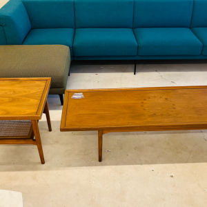 Drexel Declaration Walnut & Rosewood Coffee Table With End Table