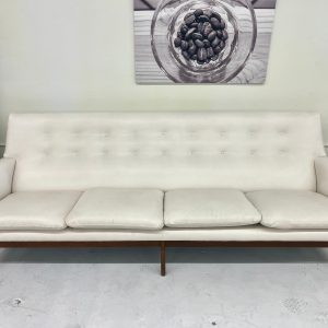 Arne Vodder MCM Danish Couch in White Leather