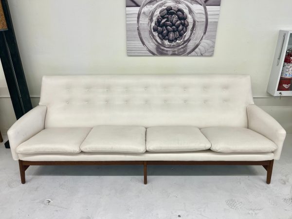 Arne Vodder MCM Danish Couch in White Leather