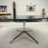 Florence Knoll Oak Dining Table Painted Black with Star Base - Image 3