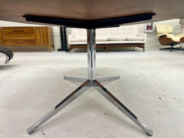 Florence Knoll Oak Dining Table Painted Black with Star Base - Image 4