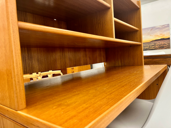 1970s Danish Teakwood Desk with Shelf from Copenhagen - Image 2