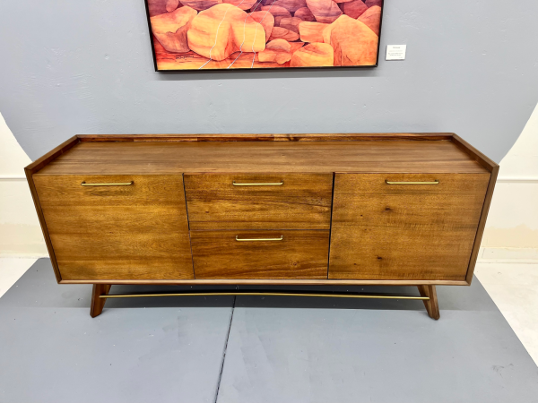 New MCM Walnut Credenza