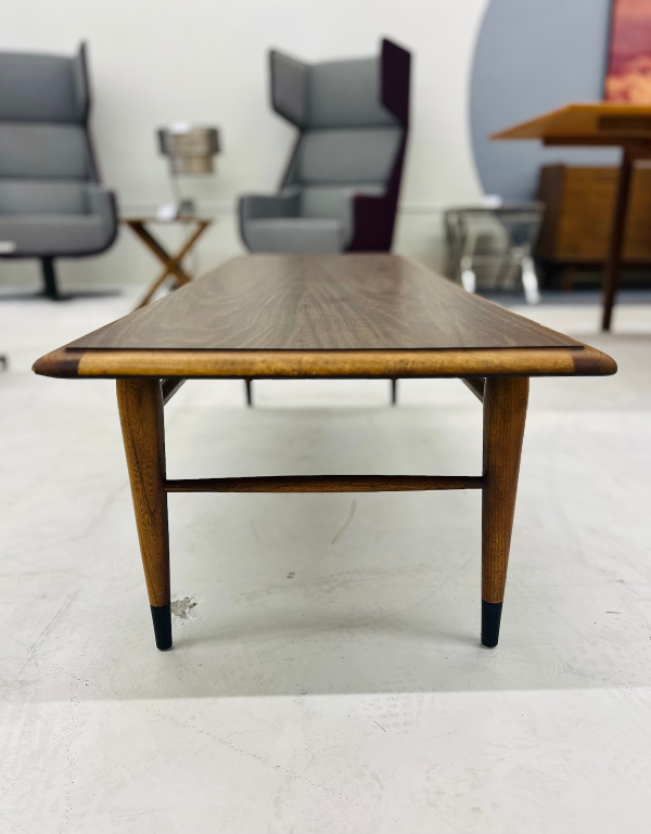 1968 Edward Lane Alta Vista Vintage Walnut Coffee Table - Image 3