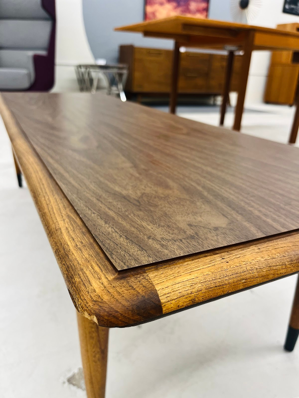 1968 Edward Lane Alta Vista Vintage Walnut Coffee Table - Image 4