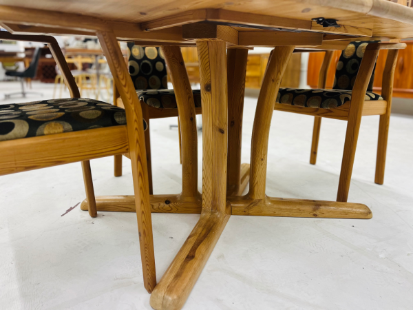 1975 Danish Teak Dining Table (NO LEAF) With Four Teak Chairs from Designer Dyrlund - Image 7