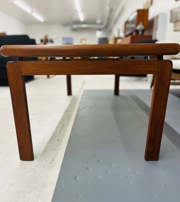 Long Danish Teak Coffee Table With Smoked Glass By Designer Kristiansen Thomassen - Image 5