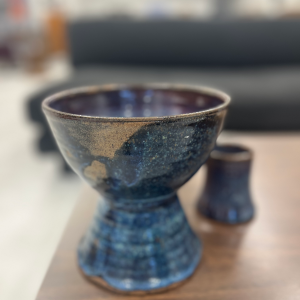 Large Ceramic Goblet With Small Cup