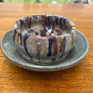Studio Pottery Bowl + Saucer