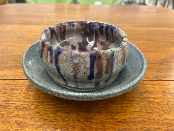 Studio Pottery Bowl + Saucer