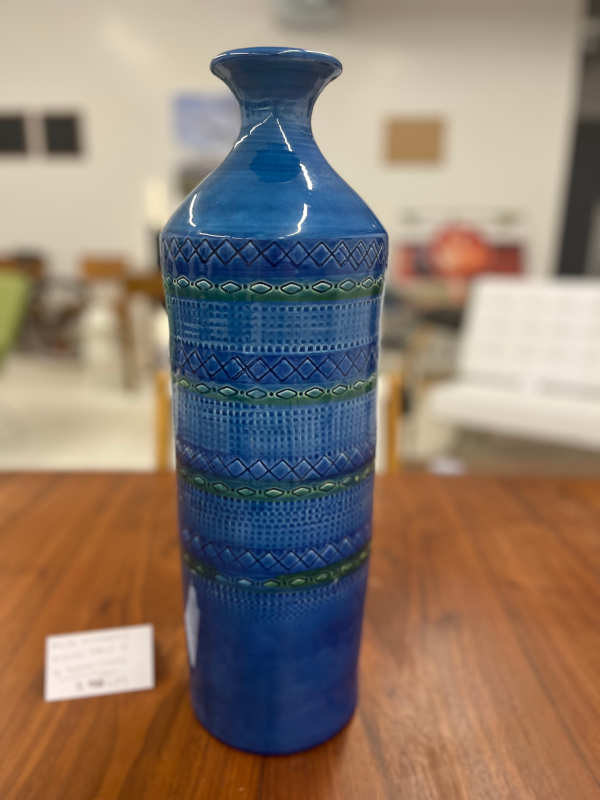 Tadinate Italian Ceramic Bottle Vase in the Bitossi Style