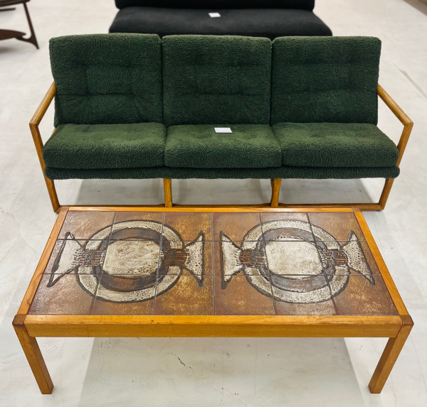 1970s Danish Ceramic Tile + Teak Coffee Table from Poul Hermann Poulsen for Gangsø Møbler - Image 2