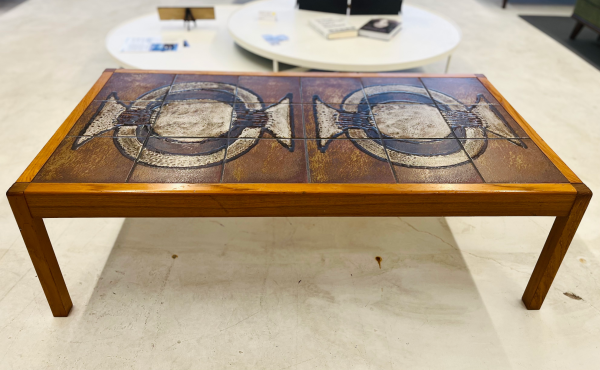 1970s Danish Ceramic Tile + Teak Coffee Table from Poul Hermann Poulsen for Gangsø Møbler - Image 3