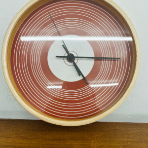 MCM Red/Beige Clock