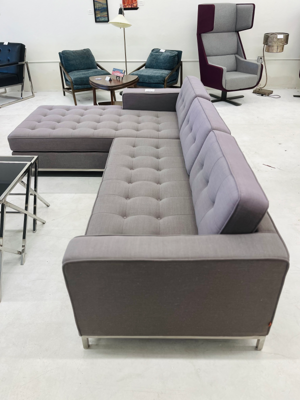 Gus Bayview Silver (Light Gray) Jane 1 Sectional Couch With Chaise - Image 3