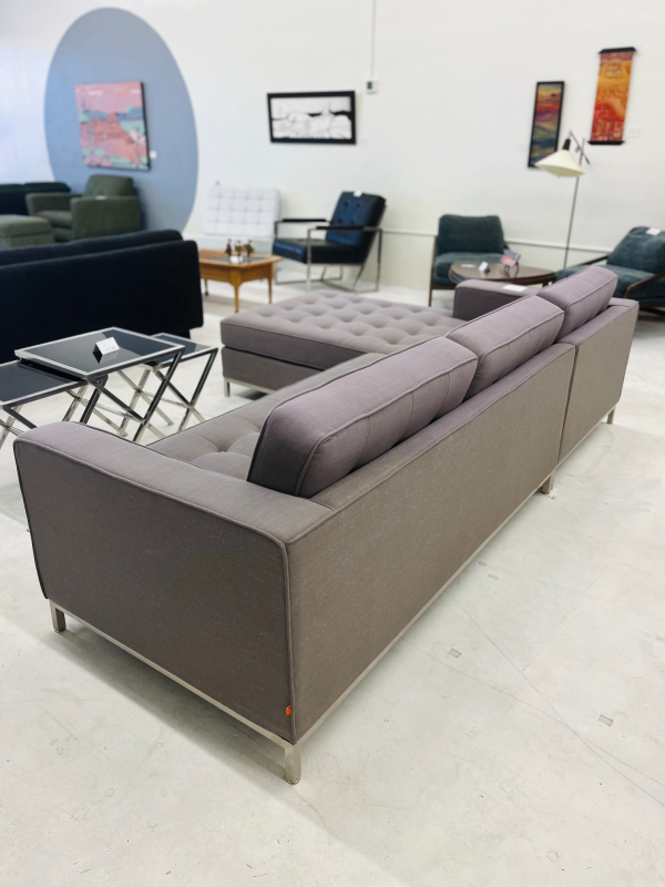 Gus Bayview Silver (Light Gray) Jane 1 Sectional Couch With Chaise - Image 5