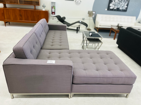 Gus Bayview Silver (Light Gray) Jane 1 Sectional Couch With Chaise - Image 4
