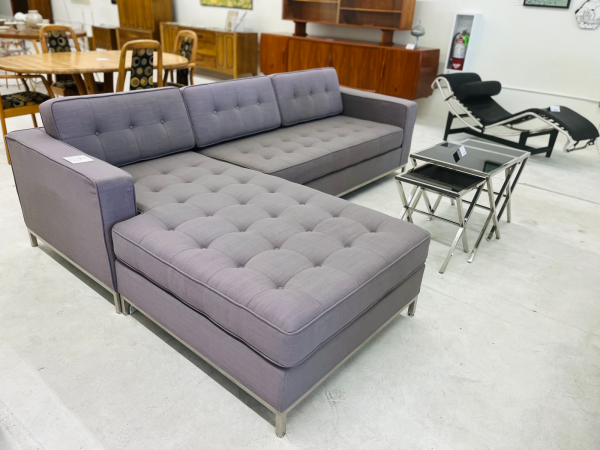 Gus Bayview Silver (Light Gray) Jane 1 Sectional Couch With Chaise - Image 2
