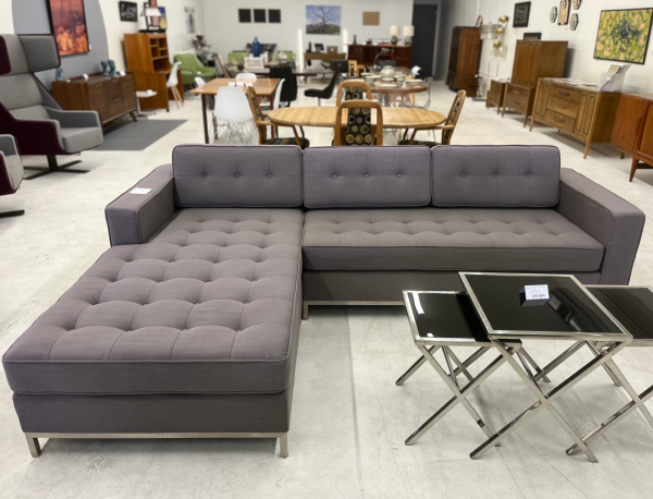 Gus Bayview Silver (Light Gray) Jane 1 Sectional Couch With Chaise