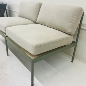 Blu Dot Chassis Loveseat In Barto Sand/Gray Green