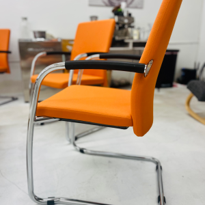 Set Of Four MCM Reviver Orange Lounge Chairs from Outcome