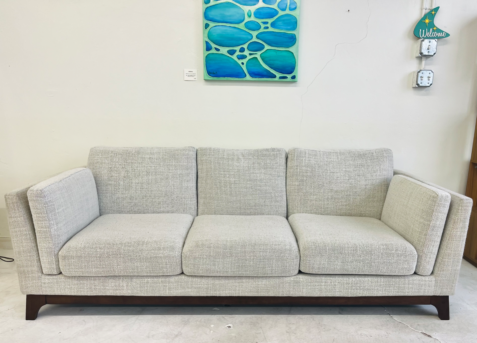 Article Ceni MCM Light Gray/White Sofa