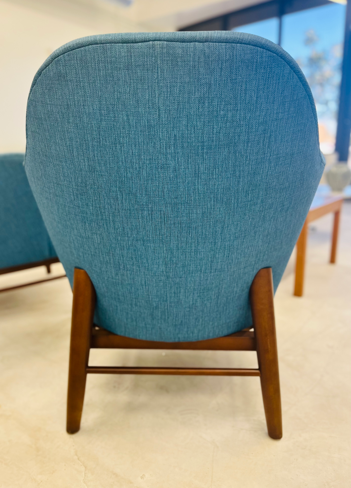 MCM Blue Arm/Lounge Chairs by Designer Kellex - Image 6