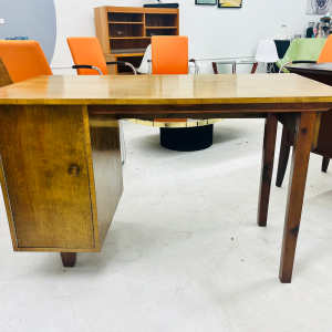 Paul McCobb Inspired Three Shelf Compartment Birch Wood Desk