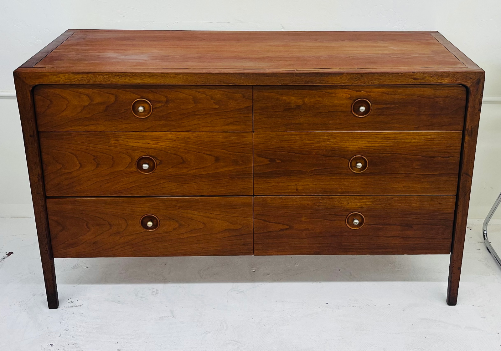 Drexel 'Counterpoint' Mid Century Modern Six Drawer Walnut Dresser