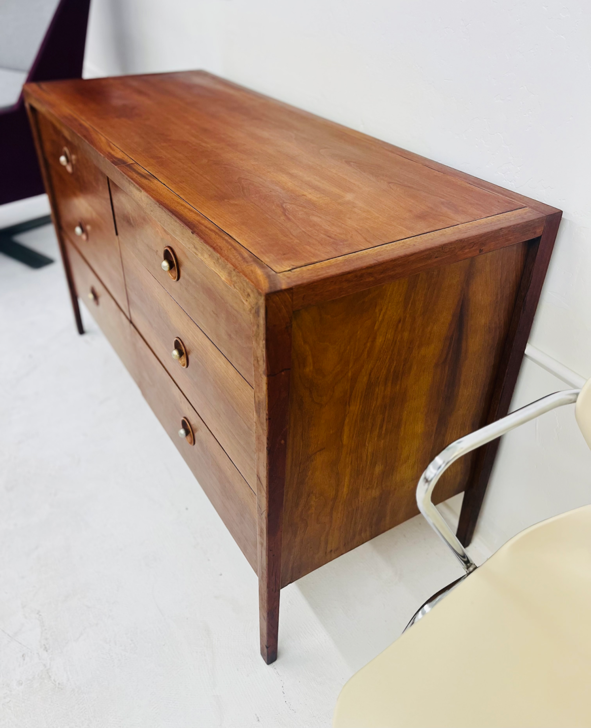 Drexel 'Counterpoint' Mid Century Modern Six Drawer Walnut Dresser - Image 3