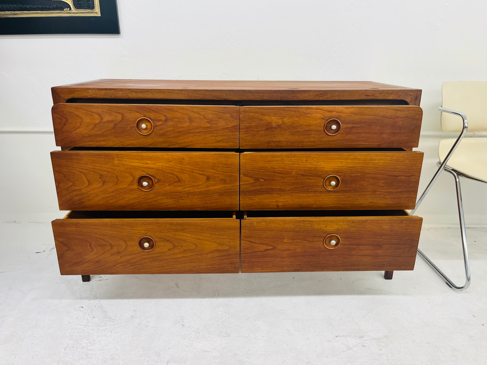 Drexel 'Counterpoint' Mid Century Modern Six Drawer Walnut Dresser - Image 2
