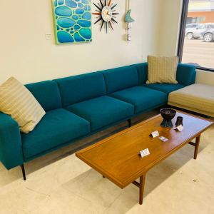 Teal Stylex NYC Series Wrap Over MCM Sectional