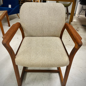 Refinished Danish Teak Chair (Medium Walnut Stain)