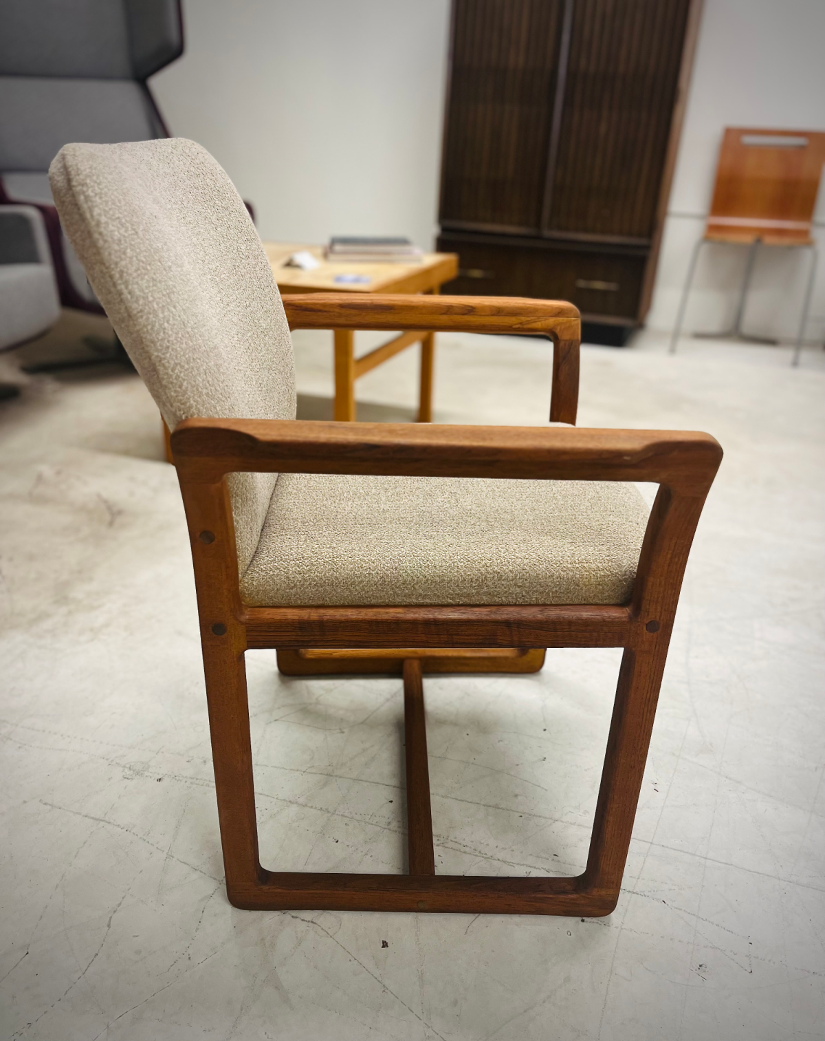 Refinished Danish Teak Chair (Medium Walnut Stain) - Image 2