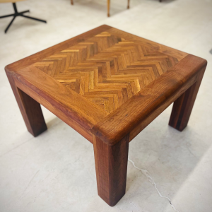 Completely Refinished MCM Walnut Marquetry (Inlay Design) Coffee or End Table