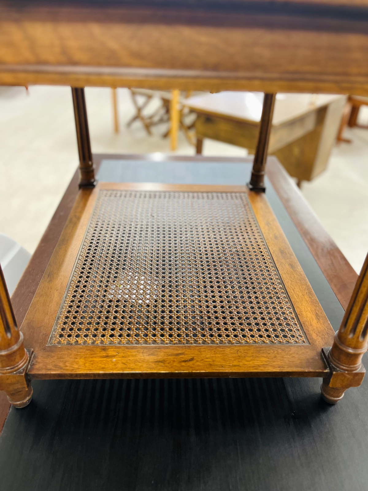 Henredon "Heritage" Fruitwood + Burlwood End/Side Table - Image 4