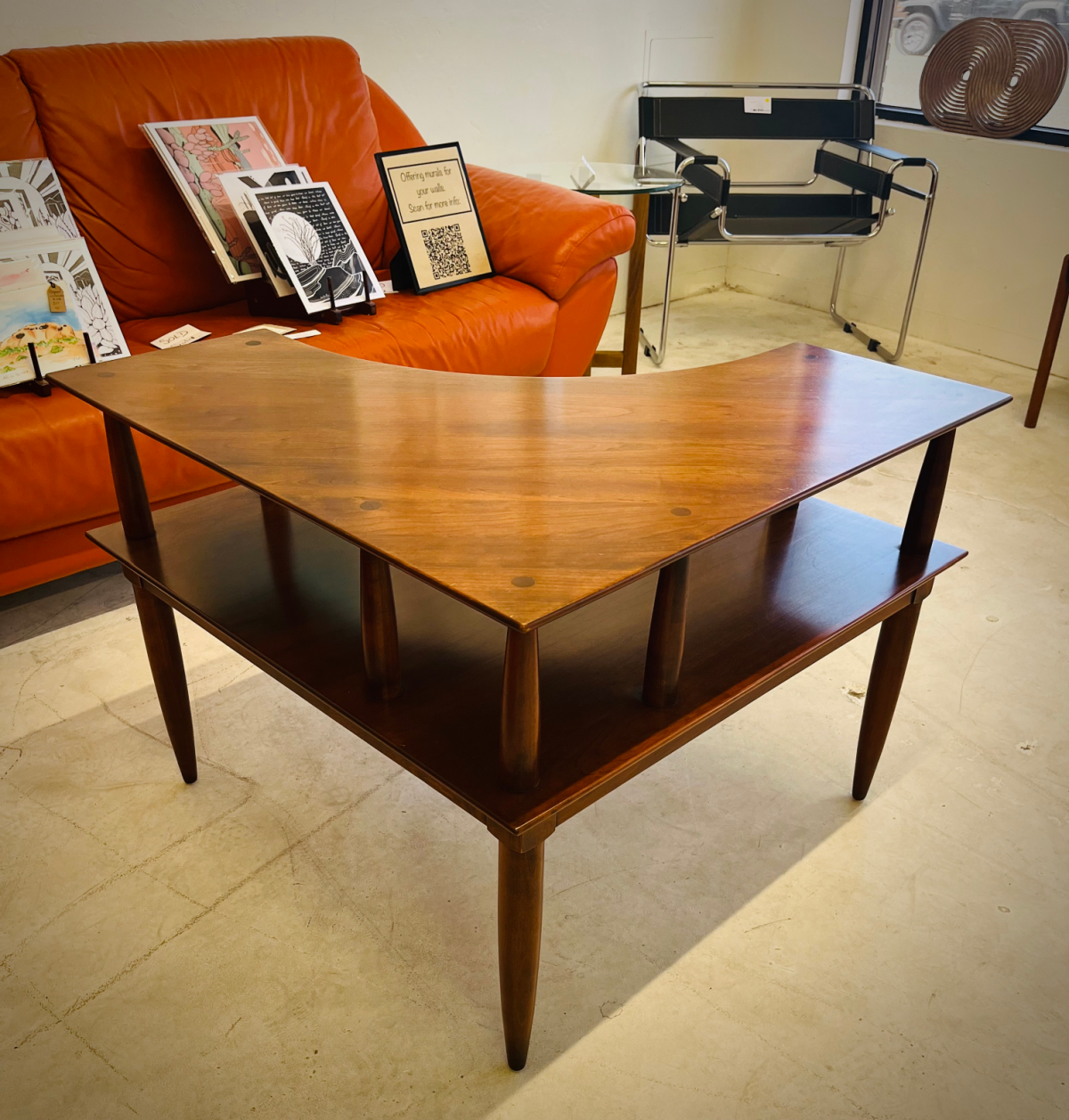 Willett Cherry Wood Step Table