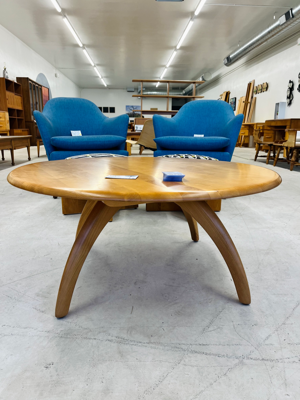 Heywood Wakefield Amber M 306 G Round Revolving Cocktail / Coffee Table - Image 2