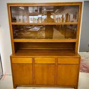 1950s Conant Ball "Modernmates" Birch Credenza + Hutch