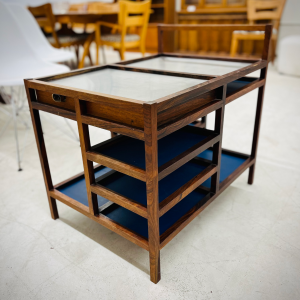 Danish Rosewood Service Cart Designed by Bodil Kjær