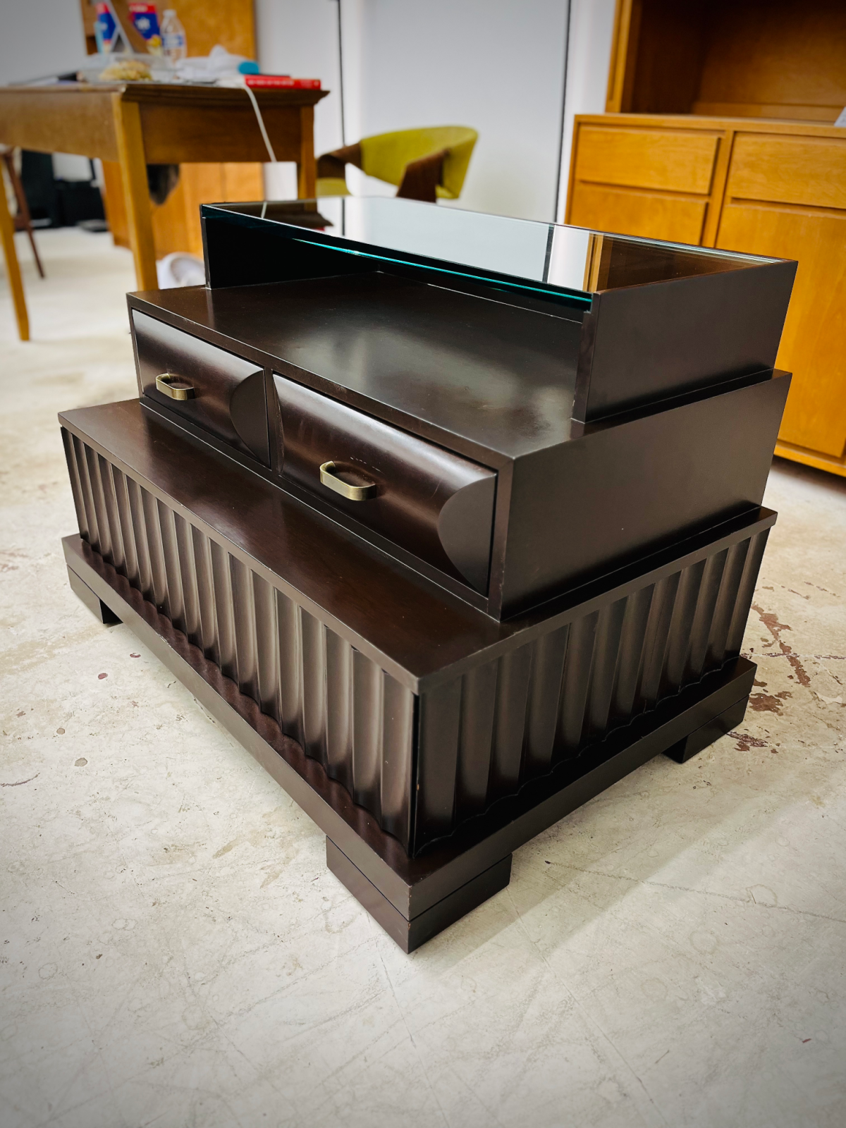Scott Arthur Yerkey Trillium Nightstands With Two Glass Tops