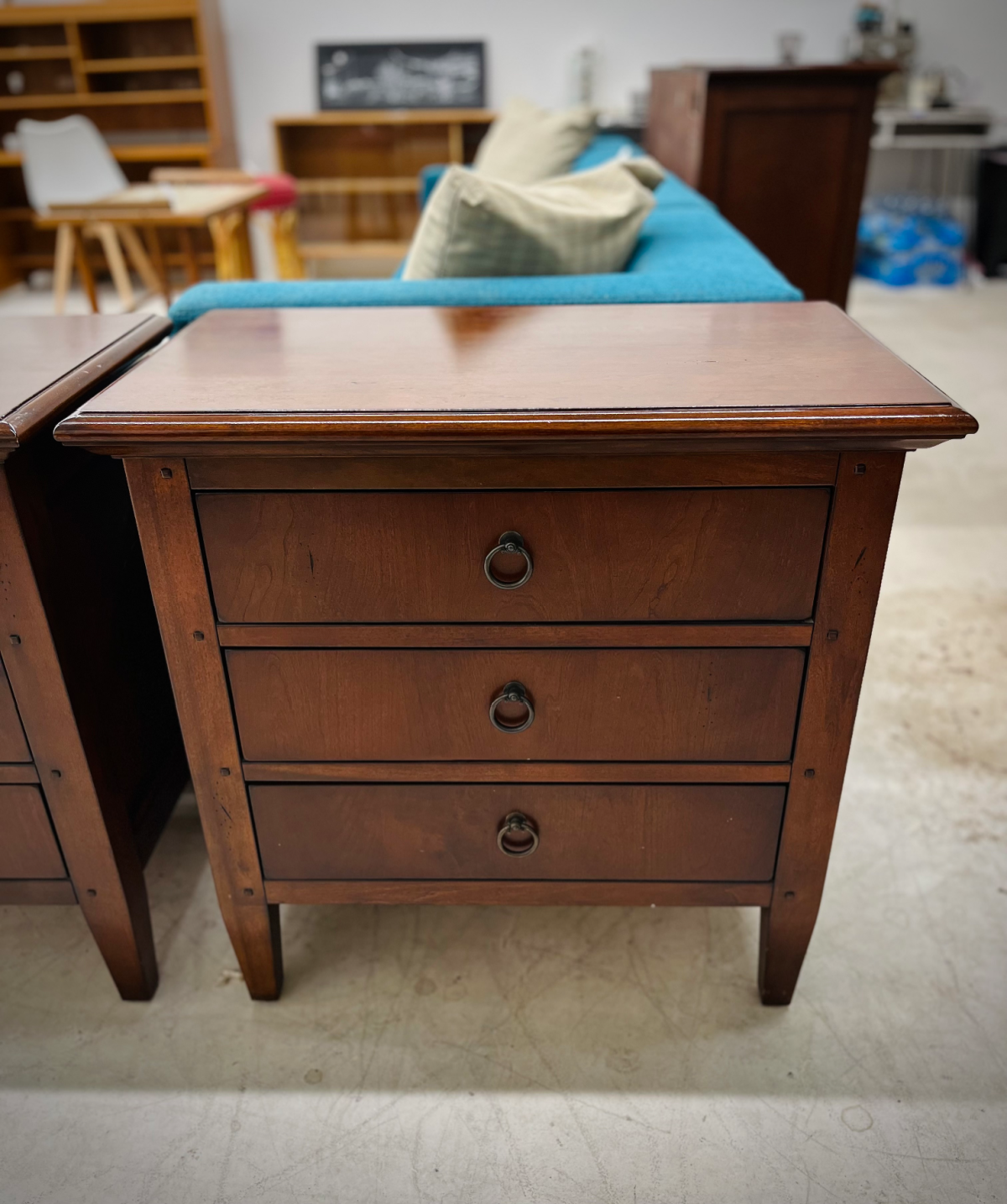 Tamarack 3-Drawer Cherry Brown Nightstands (2) - Image 2