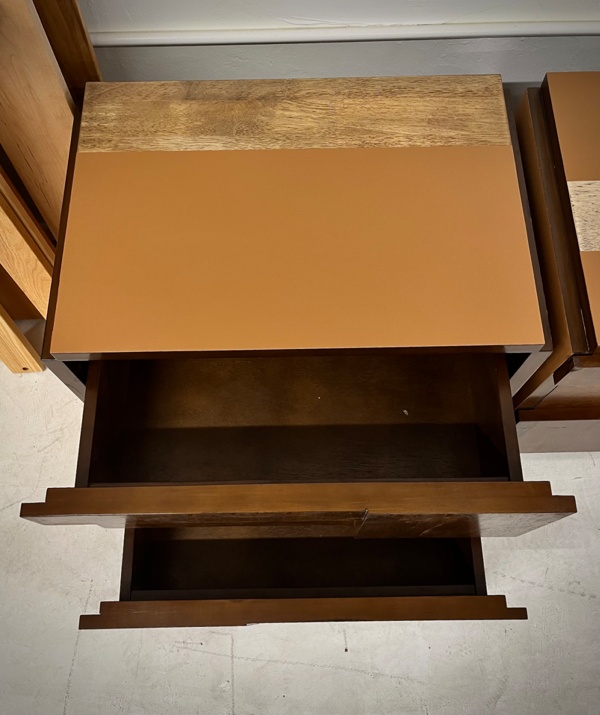 Refinished San Diego Nightstands with Rubberwood in Walnut Stain - Image 3