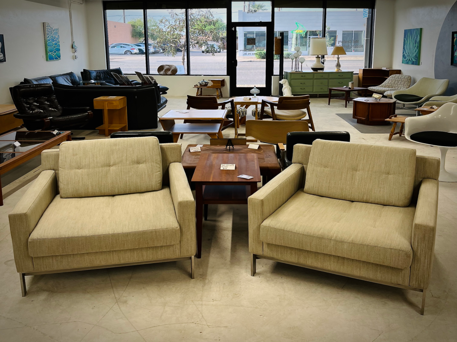 Coalesse Millbrae Lifestyle Light Gray Wool Lounge Chairs - Image 2