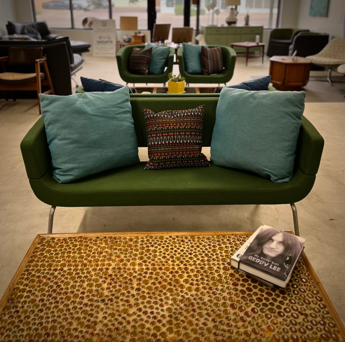 MCM Allermuir Lola Green Couch A822 By Wolfgang Mezger